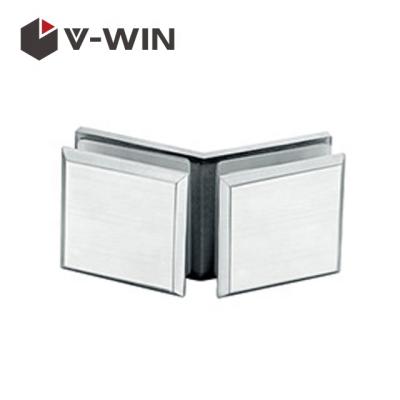 China Glass Flange Bevel Polished Double Sides 135 Degree Square Glass Shower Fitting for sale