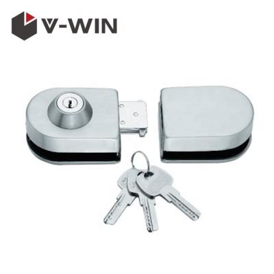 China Stainless Steel Frameless Sliding Glass Door Central Door Locks for sale