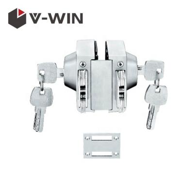 China Stainless Steel 304 Tempered Glass Frameless Sliding Door Lock for sale