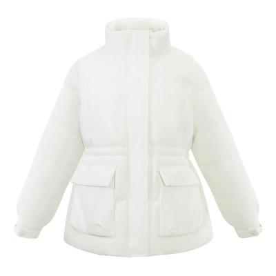 China Feng Feng Wang Girl Winter Anorak Women Wear Designer Medium Waist White Ladies Down Jacket Minimalist for sale