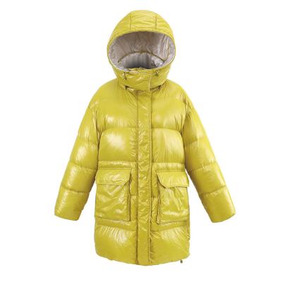 China Feng Feng Wang Autumn and Winter Breathable Down Jacket Women's Long Anorak Women's Designer Hooded Jacket for sale