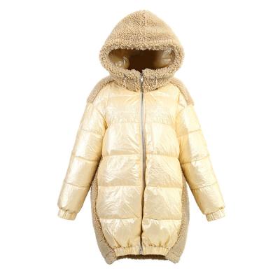 China Women's Feng Feng Wang Winter Quilted Jacket Down Jacket Long Anorak Women's Breathable Designer for sale