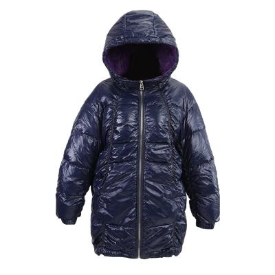 China Feng Feng Wang Ladies Breathable Down Jacket Girl Navy Blue Jacket Designer Long Winter Jacket Women Anorak for sale