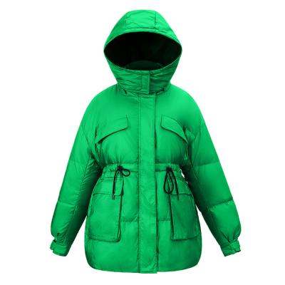 China Ladies Boxy Down Coat Mid Waist Women's Winter Jacket Girls Designer Jacket Green for sale