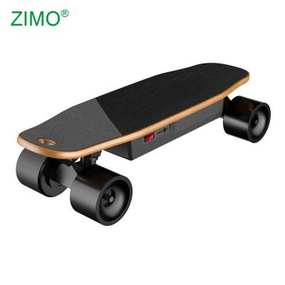 China Maple Board Bamboo 2021 Fashion Mini e Skateboard , Four Wheel Mini Electric Skateboard for sale