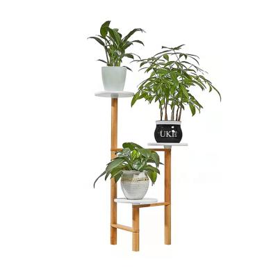 China Ukiok Mid Century Modern Plant Outdoor Adjustable Wooden Bamboo Rack For Indoor for sale