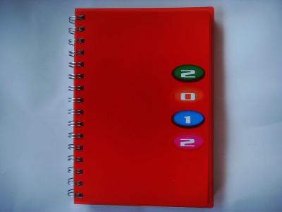 China promotional notebook spiral notebook with pvc cover any size any print for sale