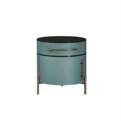 China Modern luxury modern nightstand bedroom furniture features a wood-framed nightstand for sale