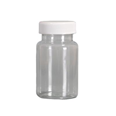 China Health 100cc Solid Transparent Plastic Pet Medicine Pill Capsule Tablet Powder Bottle for sale