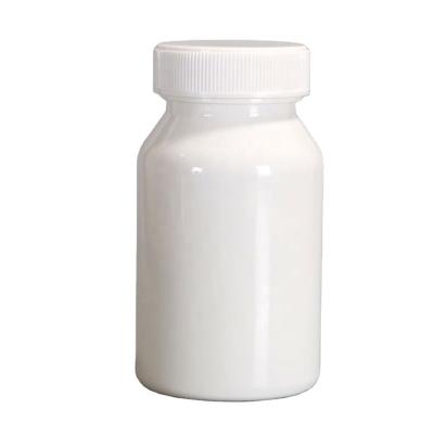 China Small Medicine 40g HDPE Plastic Bottle Solid White Covered Wide Mouth Medicine And Health Care Product Packaging Bottle for sale