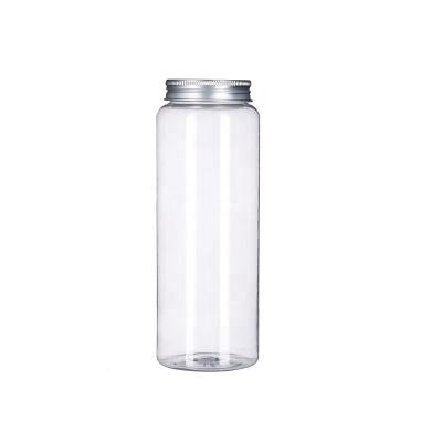 China Household Products Disposable 400ml 500ml aluminum transparent plastic juice cold bubble food milk tea cup beverage bottle for sale