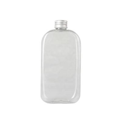 China Household products supply 500ML square plastic bottle juice tea cup new transparent juice beverage bottle for sale