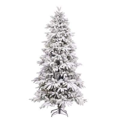 China Hot Selling Christamas Home Decoration Factory Christmas Tree Flocking New Year Tree PVC Premium White Artificial Snowfall Christmas Tree for sale