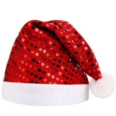 China Christamas Home Decoration Sequin Christmas Hat Multicolor Adult Christmas Hat for sale