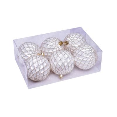 China Good Quality Cheap Clear Plastic Xmas Bauble Decor White Christmast Ornament Sublimation Decorative Ball for sale