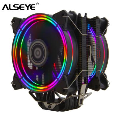 China Computer Case Alseye H120D 120mm PWM RGB Gaming CPU Cooler For LGA 775 115x 1366 2011 AM2+ AM3+ AM4 for sale