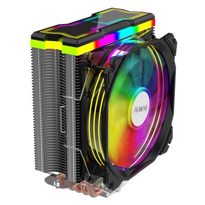 China Computer Case Alseye M120D 120mm RGB Cup Cooler 1pcs Black Color Air Cooler for sale