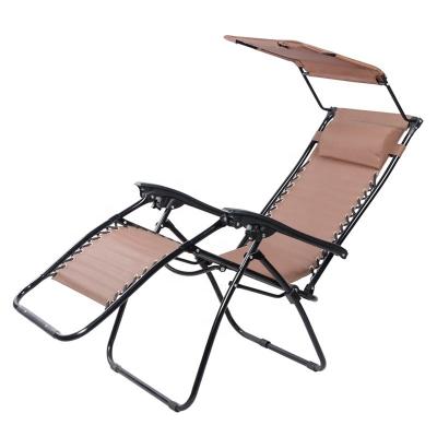 China garden beach weightless camping Easy-carry outdoor recliner chairs folding sun lounger sleeper with canopy for sale