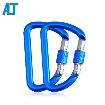 China Outdoor Climbing Activity Ailot Camping 6KN Hook Aluminum Alloy Custom Pet Supplies Snap Hook Carabiner Clips for sale