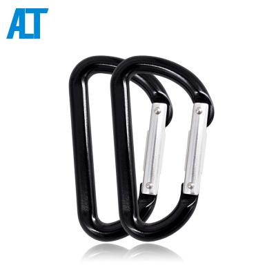 China Activity Ailot 6KN Outdoor Climbing Camping HookTool Lanyard Hiking Custom Lock D Shaped Outdoor Camping Carabiner for sale