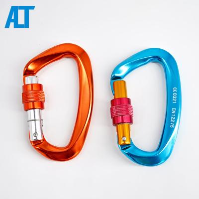 China Custom Heavy Industry Ailot 25KN Camping Hook Hammock Climbing Aluminum Riser Clips Carabiner for sale