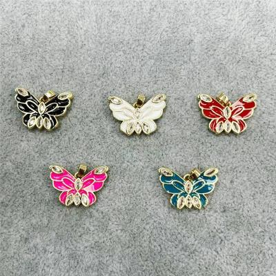 China CH-LAP0279 Colorful Enamel Butterfly Pendants, Fine Accessories Jewelry, Fashion Jewelry Wholesale Manufacturing for sale