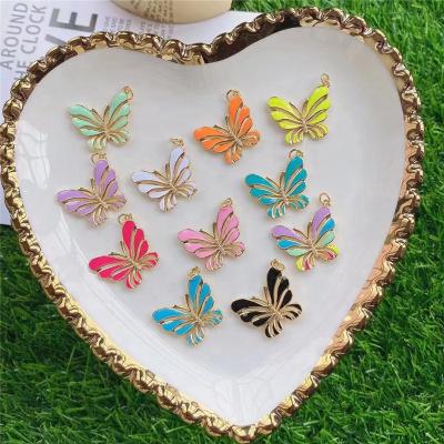 China CH-LAP0288 Colorful Enamel Butterfly Pendants, Fine Accessories Jewelry, Fashion Jewelry Wholesale Manufacturing for sale