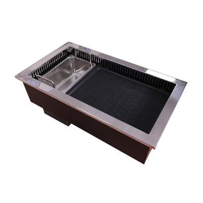 China MODI Cheap Fashion Korean BBQ Grill Table Easily Assembled Hot Pot Tables With Chairs FOR RESTAURANT for sale