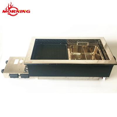 China Easily Assembled Professional Gas Barbecue Grill With Hot Pot Barbecue Grill Meat BBQ Grill for sale