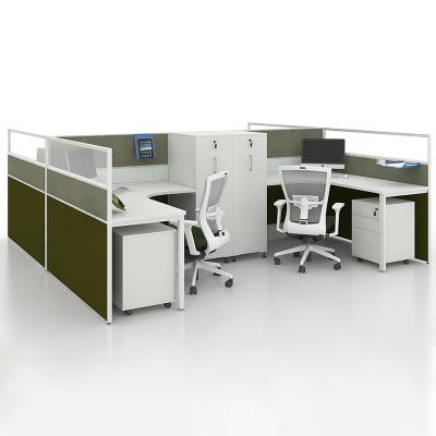 China Modular Modern Modular Office Workstation 4 Person Flexispot Compartment Standard Sizes for sale