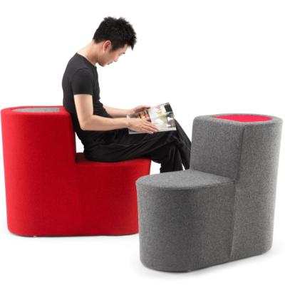 China Creative Design Public Stool Seating Office Reception Pouf Convertible With Notebook Corner Sofa zu verkaufen