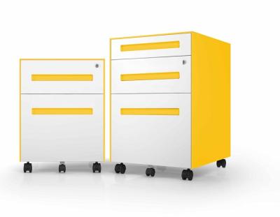 China Convertible Metal Pedestal Steel Mobile Storage With 3 Drawers Bbf Steel File Cabinet For Working Use for sale