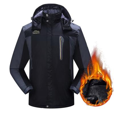 China Plus Size Fleece Breathable Winter Men Waterproof Ski Jacket Thicken Warm Outdoor Snow Snowboarding Camping Jacket for sale