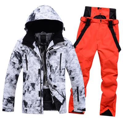 China New Breathable Ski Suit For Men Winter Ski Jacket And Snow Waterproof Windproof Thick Warm Pants Set Outdoor Male Snowboard Wear for sale