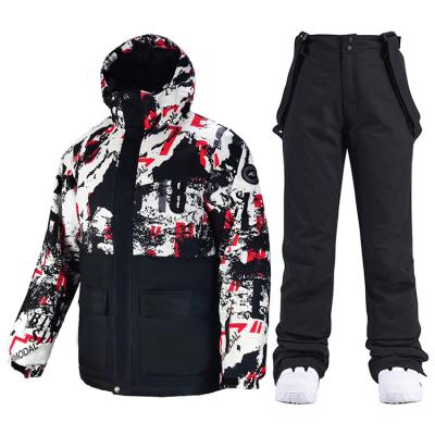 China Men and Women Ski Overalls Winter Warm Waterproof Breathable Snowboard Jackets Bibs Pants Outdoor Unisex Snowsuit Bibs for sale