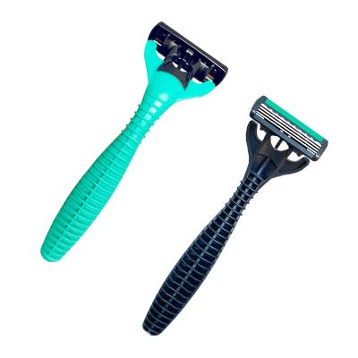 China WL-489L Face With Lubricating Band And Super Rubber Grip Four Blade Razors for sale