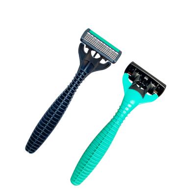 China Six Blade Six Blade Razors With Lubricating Strip And Super Rubber Grip WL-689L for sale