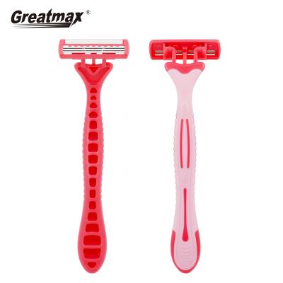 China Good Quality Triple Blade Shaving Razor 3 Blades Face Hair Remover Three Blade Razor for sale