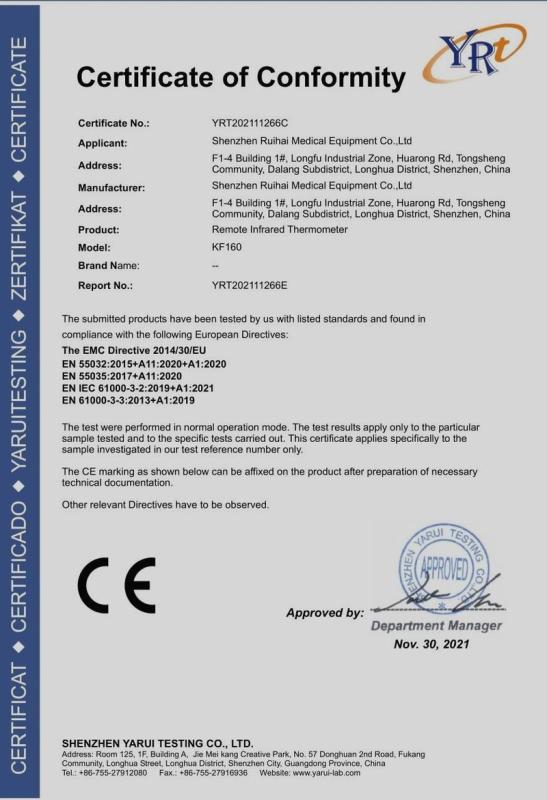 CE - Shenzhen Ruihai Medical Equipment Co., Ltd.