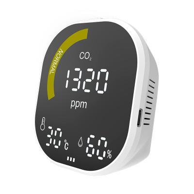 China Portable 400-5000PPM NDIR Infrared Sensor Temperature Humidity Air Quality Monitor with Automatic Alarm CO2-3 CO2 Detector for sale