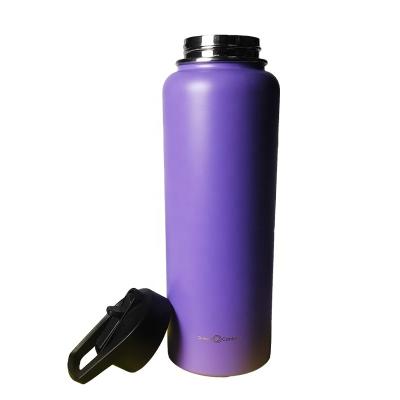 China Wholesale Bpa Free Sustainable Plastic Drinks Wide Mouth Double Insulated 18/8 Stainless Steel Portable Thermal Sport Water Bottle for sale