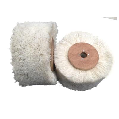 China White Nylon Cotton Fiber Roller Brush Black Nylon Washing Sanding /polishing Good Quality Buffing Wood Panel Buffing Brush for sale