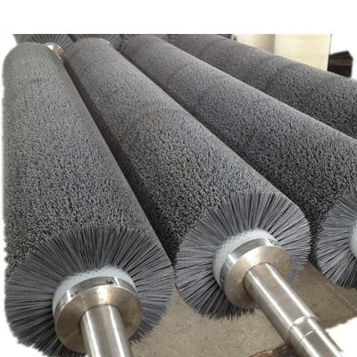 China Weld Cleaning Rough Surface Cleaning Abrasive Wire 120# Spiral Roller Brush For Polishing And Deduring for sale