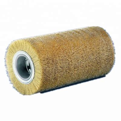 China Dustproof Brass Wire Roller Brush For Deburring for sale