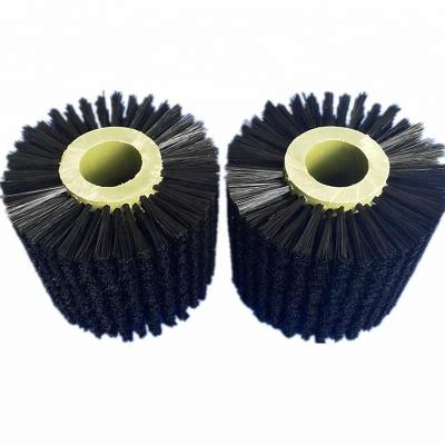 China Cleaning black nylon brush in sanding machine for polishing for sale