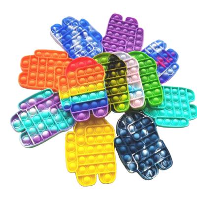 China 2021 New Arrival Eco-Friendly Kids Toy Jumping Sensory Wiggle Person Toy Stress Reliever Silicone Bubble Toy for sale