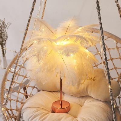 China Modern Hot Selling Feather Shape Lamp Night Light Birthday Gift Decoration Lamp for sale