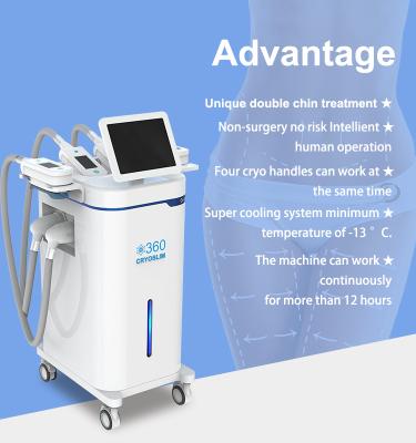 China Weight loss beauty salon equipment 2021 vacuum cryotherapy suction machine with 4 working handles for sale