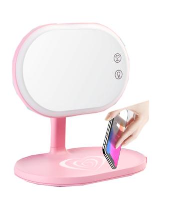 China The modern for all makeup mirror, table lamp, wireless charger multi-function led makeup mirror lamp for sale