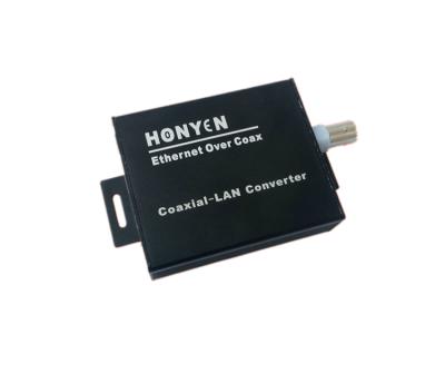 China High Quality Aluminum-alloy Cable Single Channel System Ethernet Over Coaxial Converter HY-EOC01 for sale